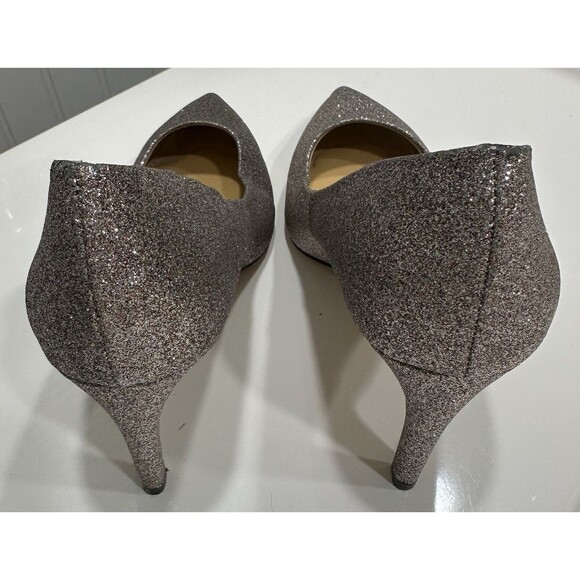 Antonio Melani Glitter Pump Heel Size 6 Multicolor Gold/Bronze Holiday NYE - Picture 5 of 7